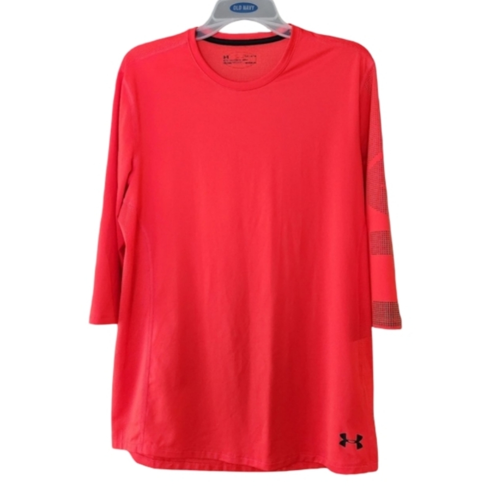 Under Armour Heatgear Fitted Half Sleeve Red T-shirt Men's Large